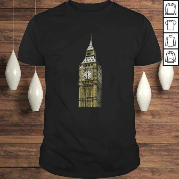 Cool Big Ben Image Shirt London Elizabeth Clock Tower Tee