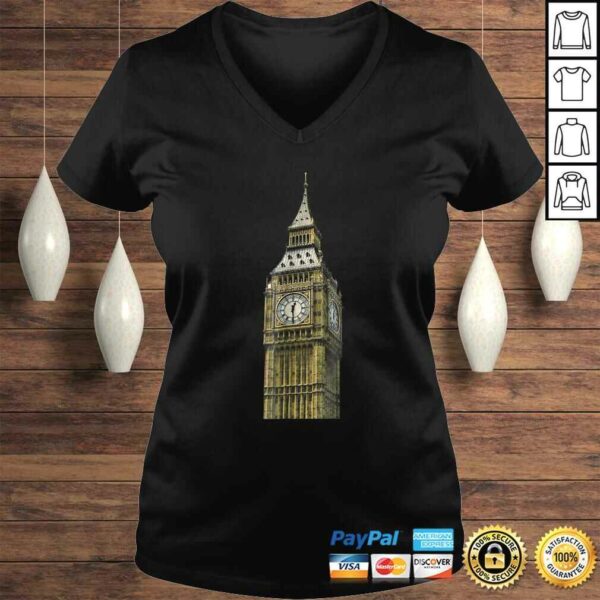 Cool Big Ben Image Shirt London Elizabeth Clock Tower Tee