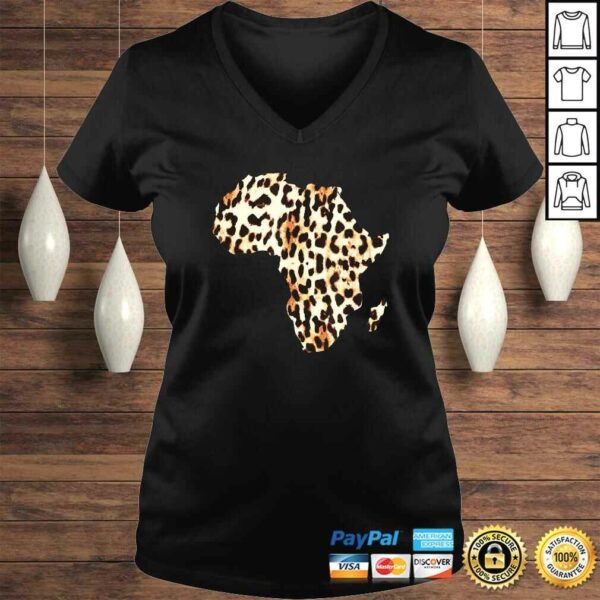 Cool Cheetah Leopard Print Africa Map TShirt