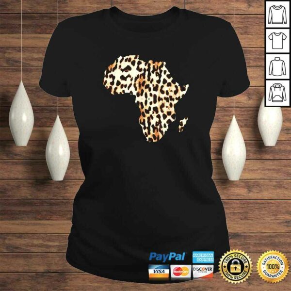 Cool Cheetah Leopard Print Africa Map TShirt