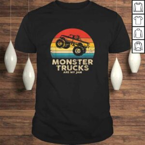 Cool Vintage Monster Truck Are My Jam Retro SunseGift TShirt Cool Vintage Monster Truck Are My Jam Retro SunseGift TShirt