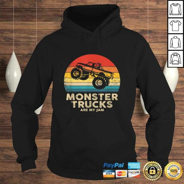 Cool Vintage Monster Truck Are My Jam Retro SunseGift TShirt