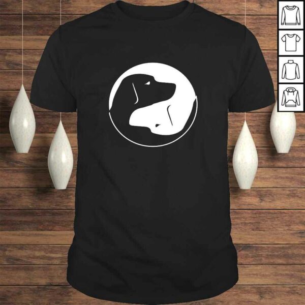 Cool Yin Yang Dog Shirt – Cute Labrador Tee – White Ink