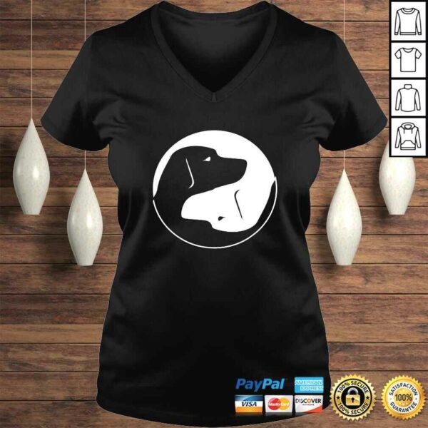 Cool Yin Yang Dog Shirt – Cute Labrador Tee – White Ink