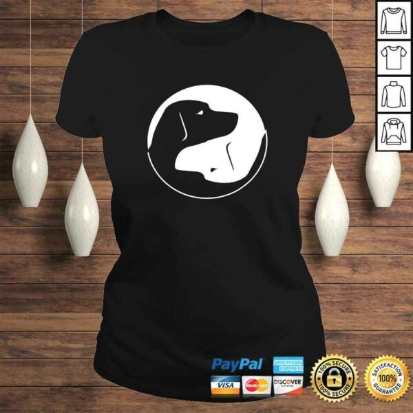 Cool Yin Yang Dog Shirt – Cute Labrador Tee – White Ink