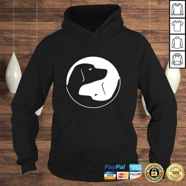 Cool Yin Yang Dog Shirt – Cute Labrador Tee – White Ink