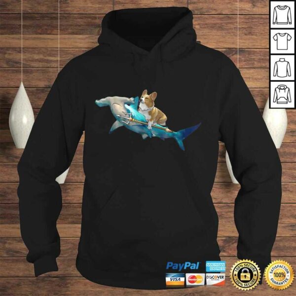 Corgi Riding a Hammerhead shark Funny Corgi TShirt