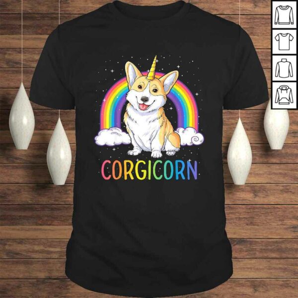 Corgicorn Corgi Unicorn Shirt Girls Space Galaxy Rainbow TShirt