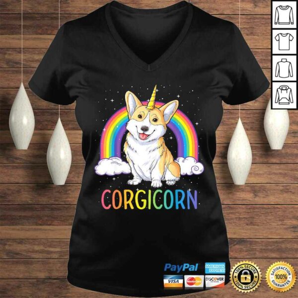 Corgicorn Corgi Unicorn Shirt Girls Space Galaxy Rainbow TShirt