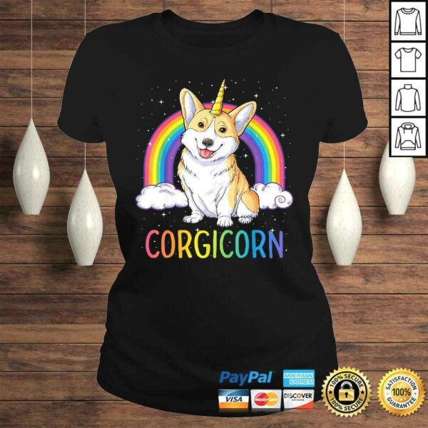 Corgicorn Corgi Unicorn Shirt Girls Space Galaxy Rainbow TShirt