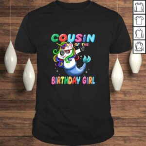 Cousin of the Unicorn Birthday Girl Shirt Mermaid Matching V-Neck T-Shirt Cousin of the Unicorn Birthday Girl Shirt Mermaid Matching V-Neck T-Shirt