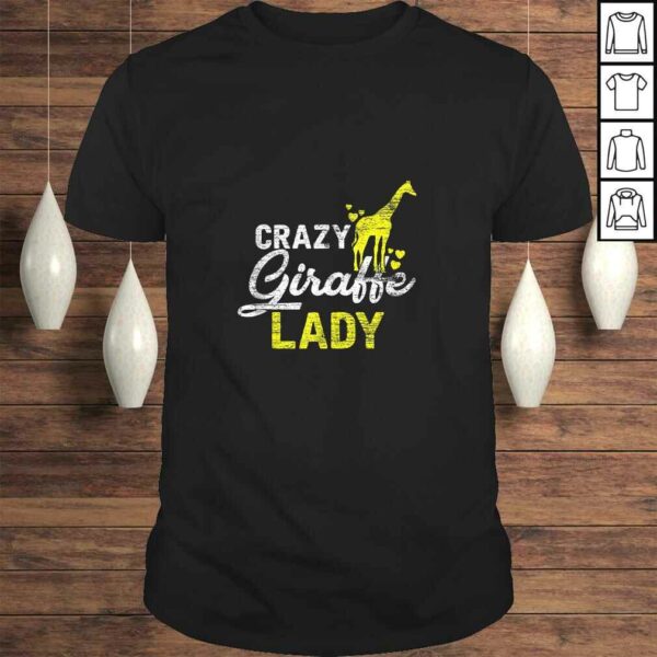 Crazy Giraffe Lady Vintage Zoo Keeper Girls Women Giraffe Shirt