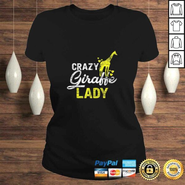 Crazy Giraffe Lady Vintage Zoo Keeper Girls Women Giraffe Shirt