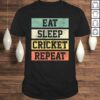 Cricket Retro Vintage Player Coach V-Neck T-Shirt