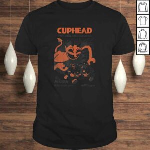 Cuphead Mugman Running From The Devil Graphic TShirt Cuphead Mugman Running From The Devil Graphic TShirt