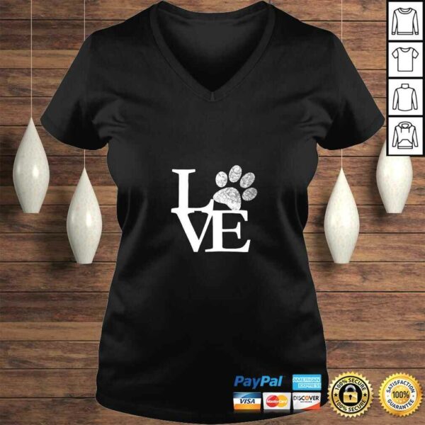 Cute Dog Paw Print Love Shirt