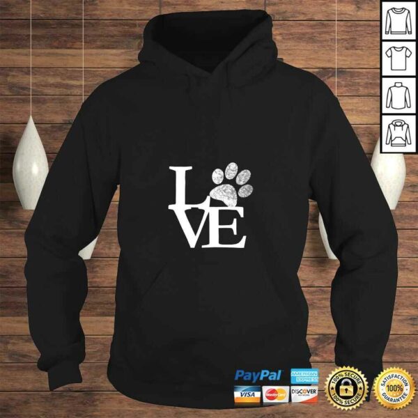 Cute Dog Paw Print Love Shirt