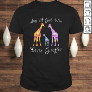 Cute Floral Giraffe Animal Lover Gifts For Women & Girls Shirt Cute Floral Giraffe Animal Lover Gifts For Women & Girls Shirt