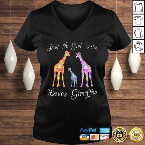 Cute Floral Giraffe Animal Lover Gifts For Women & Girls Shirt