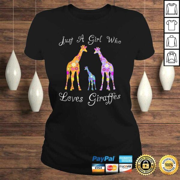 Cute Floral Giraffe Animal Lover Gifts For Women & Girls Shirt