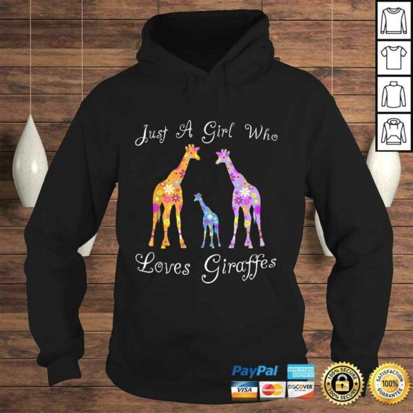 Cute Floral Giraffe Animal Lover Gifts For Women & Girls Shirt