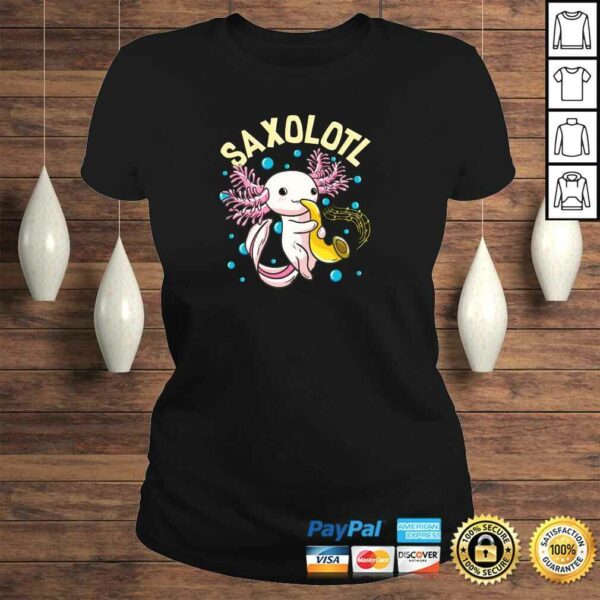 Cute & Funny Saxolotl Adorable Sax Playing Axolotl Animal Pullover Hoodie