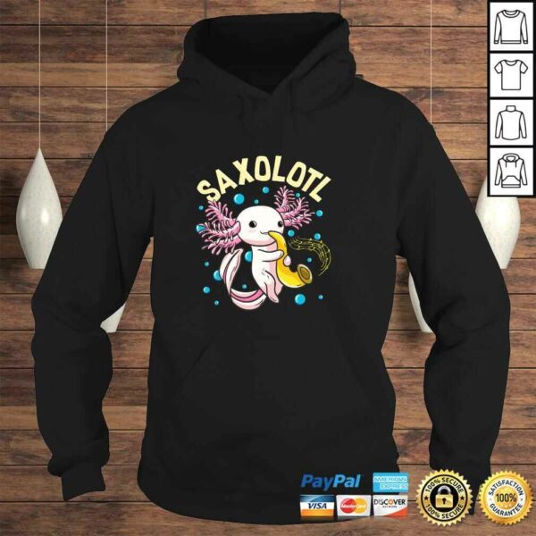 Cute & Funny Saxolotl Adorable Sax Playing Axolotl Animal Pullover Hoodie