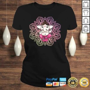 Cute Ganesh Tee - Ganesha in Lotus Meditation Mandala Shirt 2 Cute Ganesh Tee Ganesha in Lotus Meditation Mandala Shirt 3