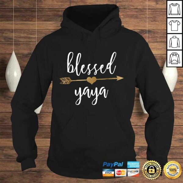 Cute Gold Arrow Blessed Yaya Shirt Thanksgiving V-Neck T-Shirt