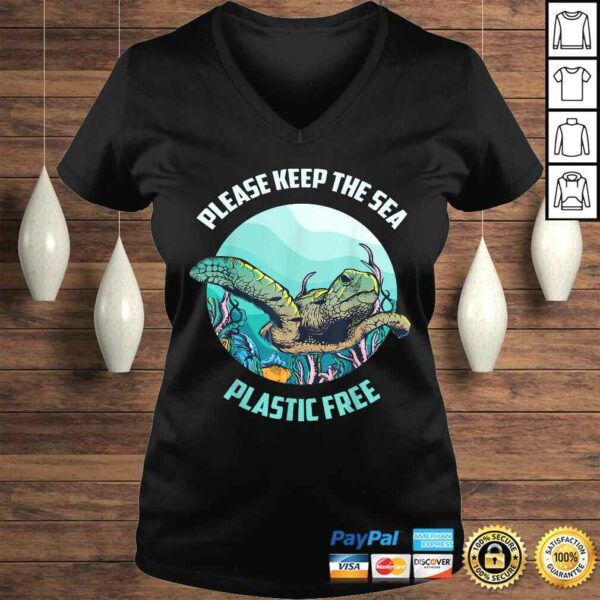 Cute Please Keep The Sea Plastic Free Shirt Environment Gift