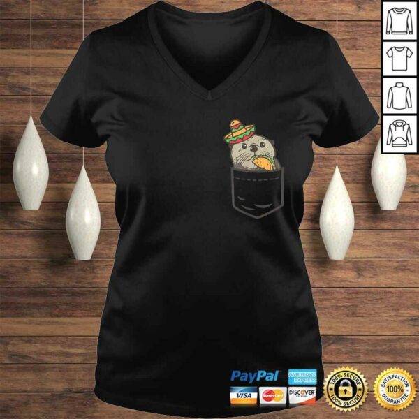 Cute Pocket Otter Cinco De Mayo Shirt Mexican Animal Taco Shirt