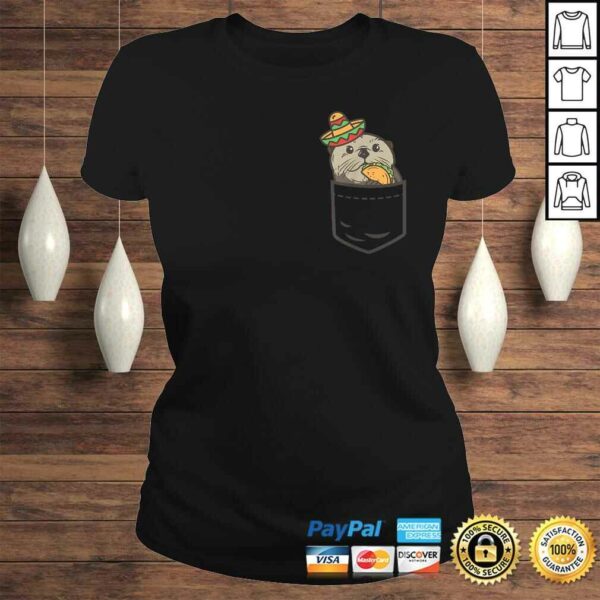 Cute Pocket Otter Cinco De Mayo Shirt Mexican Animal Taco Shirt