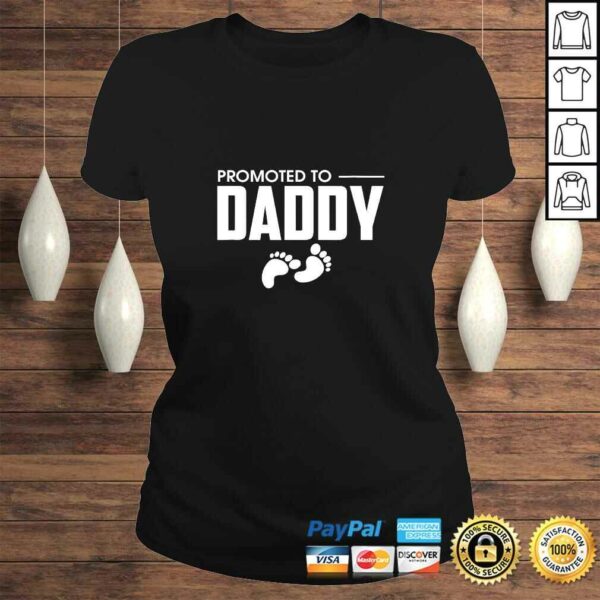 Cute Promoted To Daddy Pregnancy Announcement Fatherhood Tee T-Shirt