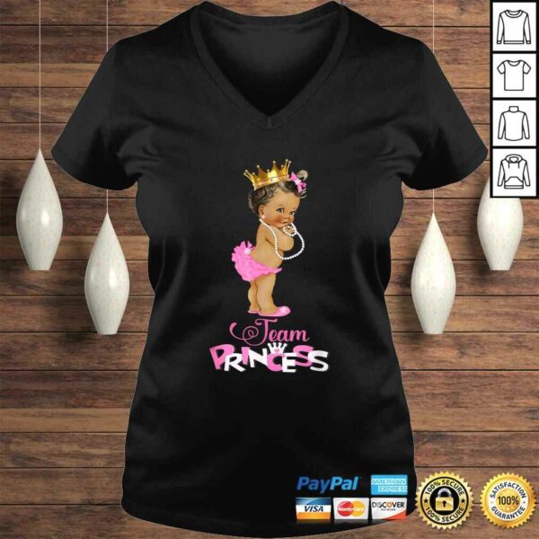 Cute Team Princess Ethnic Team Girl Baby Gender Reveal V-Neck T-Shirt