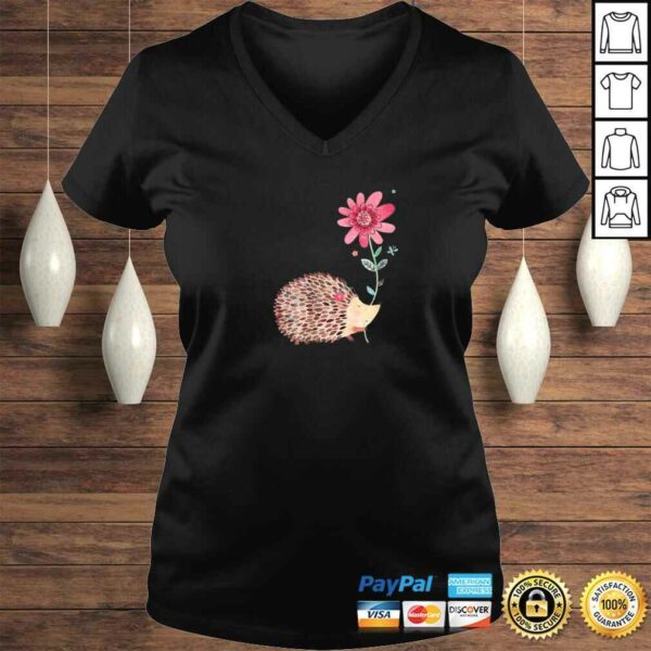 Cute Vintage Hedgehog & Flower ArShirt & Gift