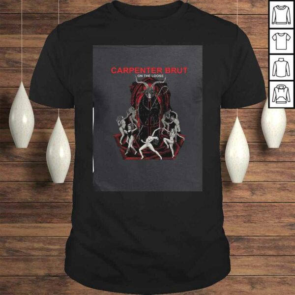 DENGLIII Mens Carpenter Brut Art Black T-shirt