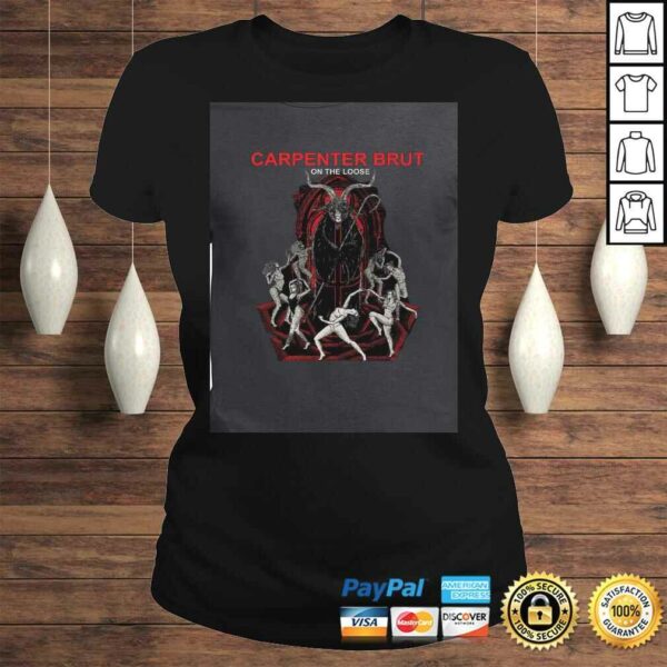 DENGLIII Mens Carpenter Brut Art Black T-shirt