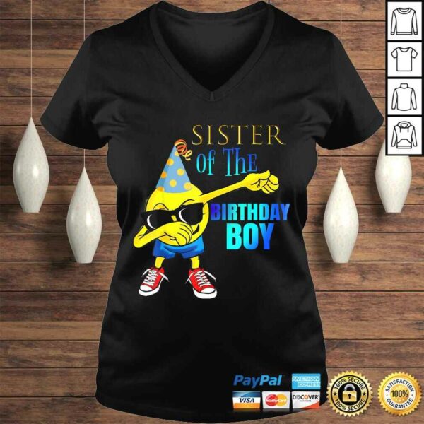 Dabbing Emoji SISTER of Birthday Boy Shirt Party Outfit Gift