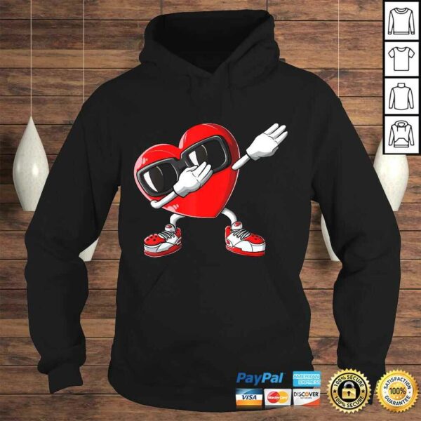 Dabbing Heart Valentines Day Boys Kids Love Dab Dance Shirt