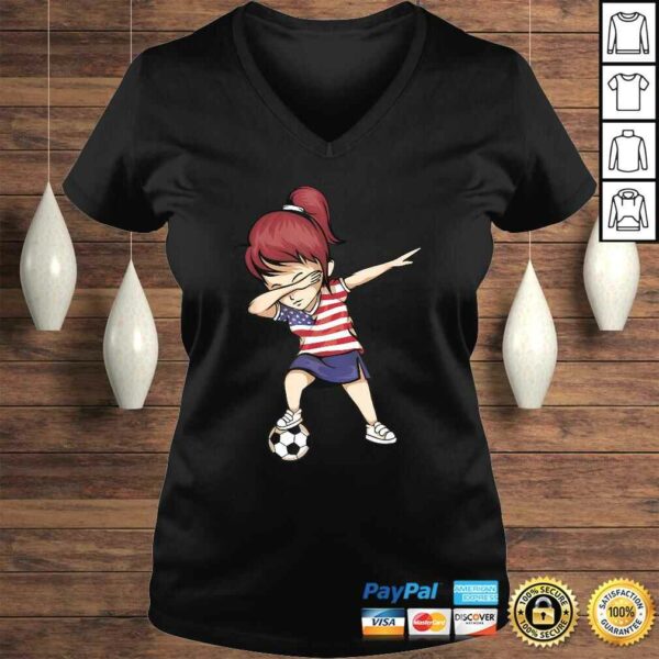 Dabbing Soccer Girl United States Jersey Shirt USA Football