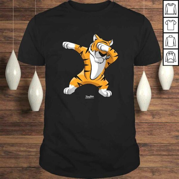 Dabbing Tiger Dab Tiger Safari Funny Tiger Animal Gift TShirt