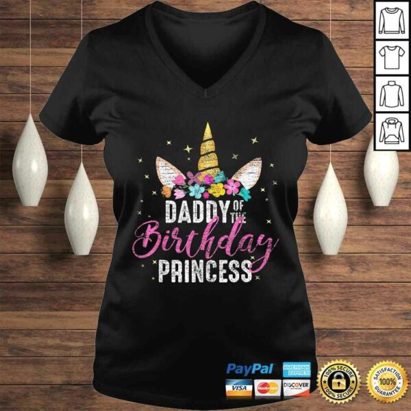 Daddy Of The Birthday Princess Father Gift Unicorn Birthday Shirt