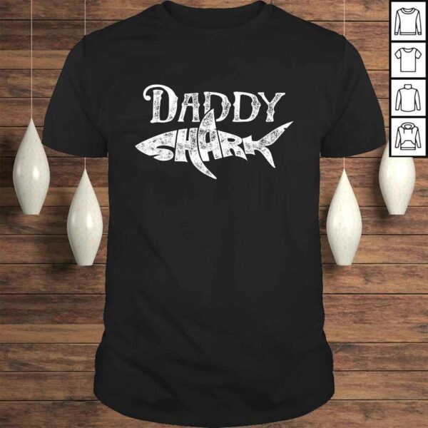 Daddy Shark Shirt Fathers Day Gifts Family Matching Dad