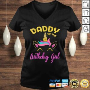 Daddy of the Unicorn Birthday Girl Shirt Matching T-shirt