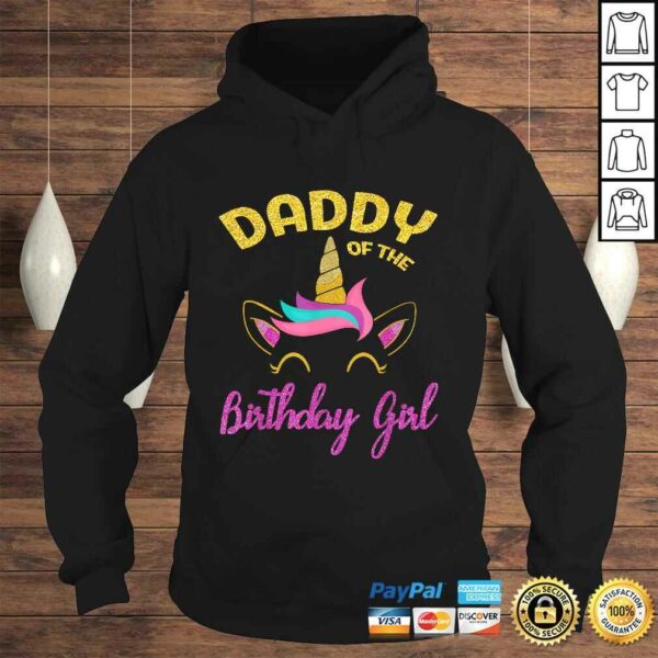 Daddy of the Unicorn Birthday Girl Shirt Matching T-shirt