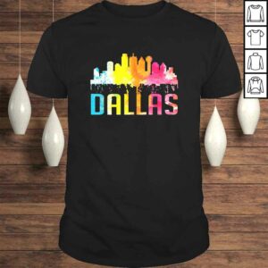 Dallas Texas Retro Watercolor Skyline Art Souvenir TShirt Dallas Texas Retro Watercolor Skyline Art Souvenir TShirt