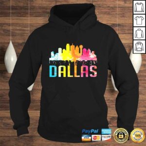 Dallas Texas Retro Watercolor Skyline Art Souvenir TShirt 3 Dallas Texas Retro Watercolor Skyline Art Souvenir TShirt 4