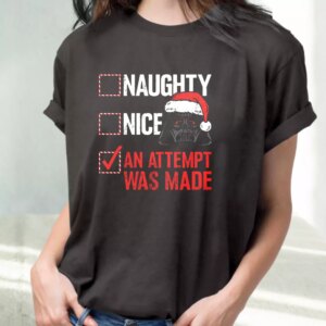 Darth Vader Naughty Or Nice Checklist T Shirt Xmas Design