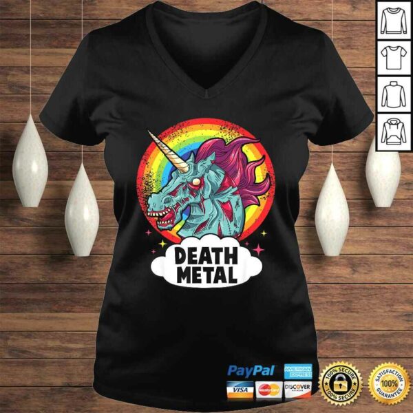 Death Metal Unicorn Rainbow Rocker Emo Zombie. Gift Top