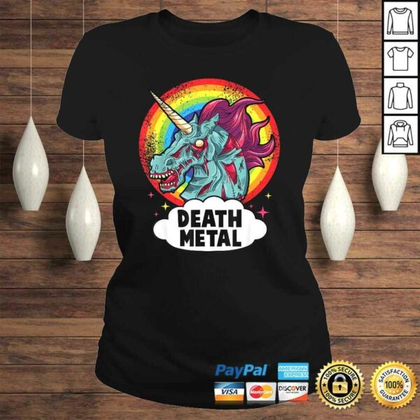 Death Metal Unicorn Rainbow Rocker Emo Zombie. Gift Top